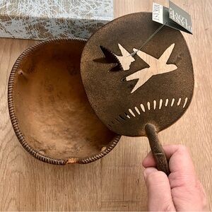 Diane Love Collection Cast Iron 2‎ Piece Japanese Incense Burner Maple Leaf NWT